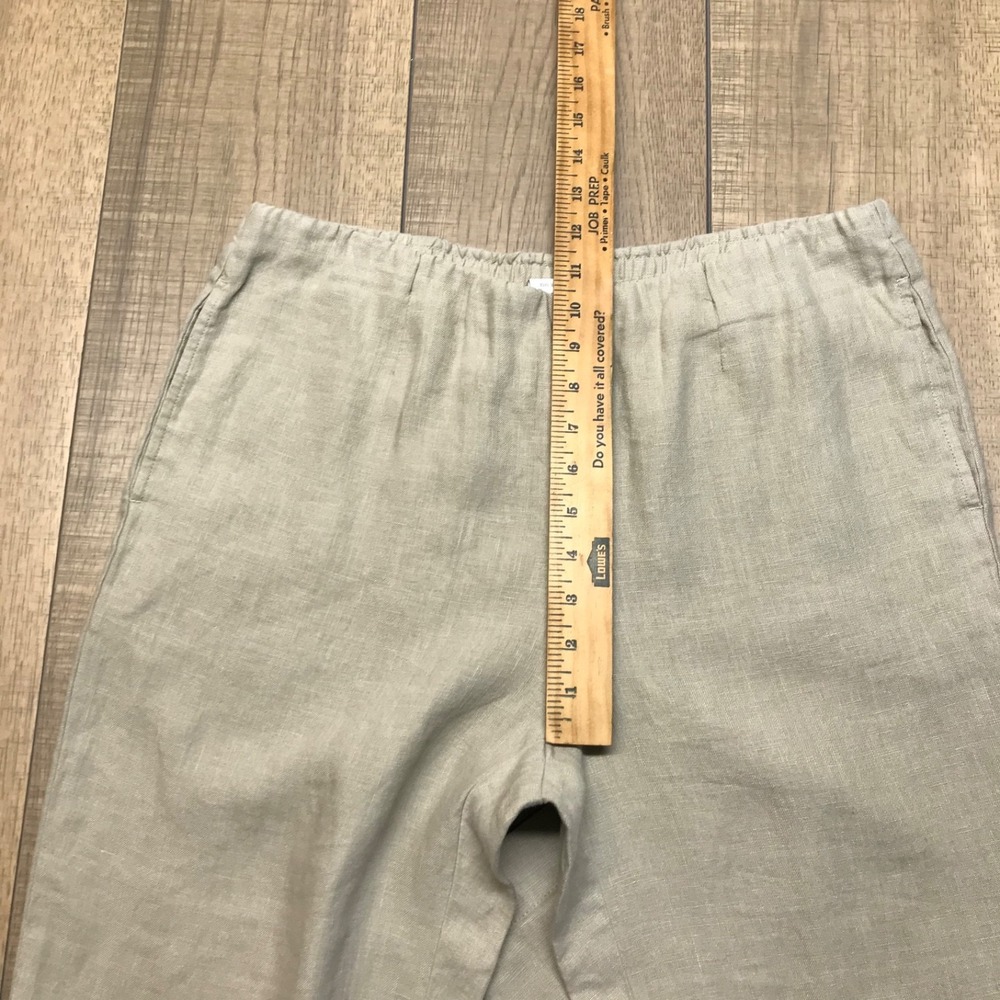 J. Jill Pants Love Linen Womens Size S Beige Pull On Elastic Beach Old Money NEW - Picture 9 of 11